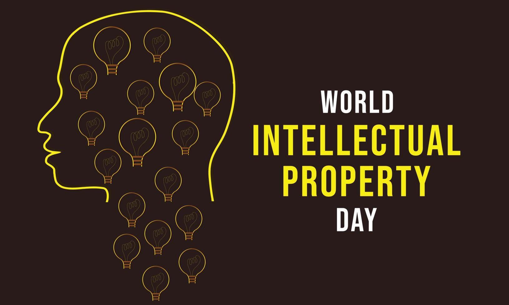 World Intellectual Property Day. Template for background, banner, card, poster vector