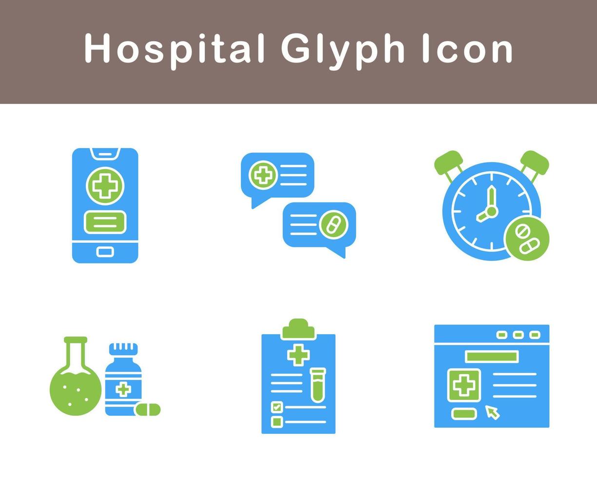 hospital vector icono conjunto