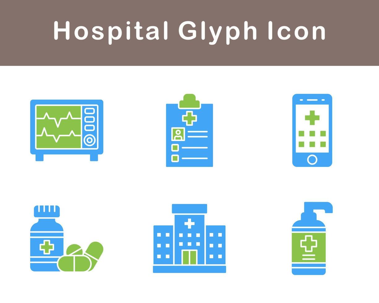 hospital vector icono conjunto