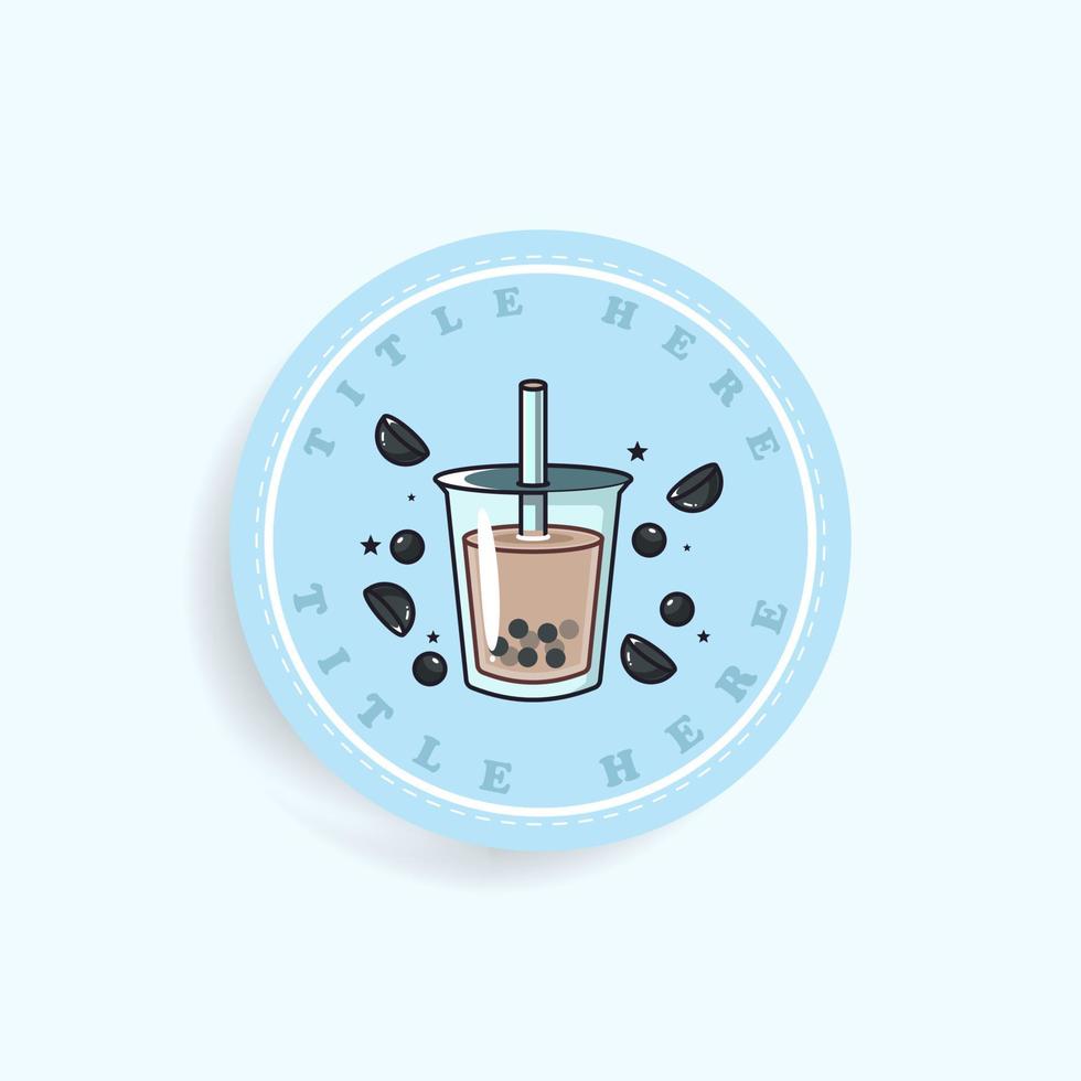 Boba label illustration .re-editable.suitable for your business.vector illustration .eps 10 vector