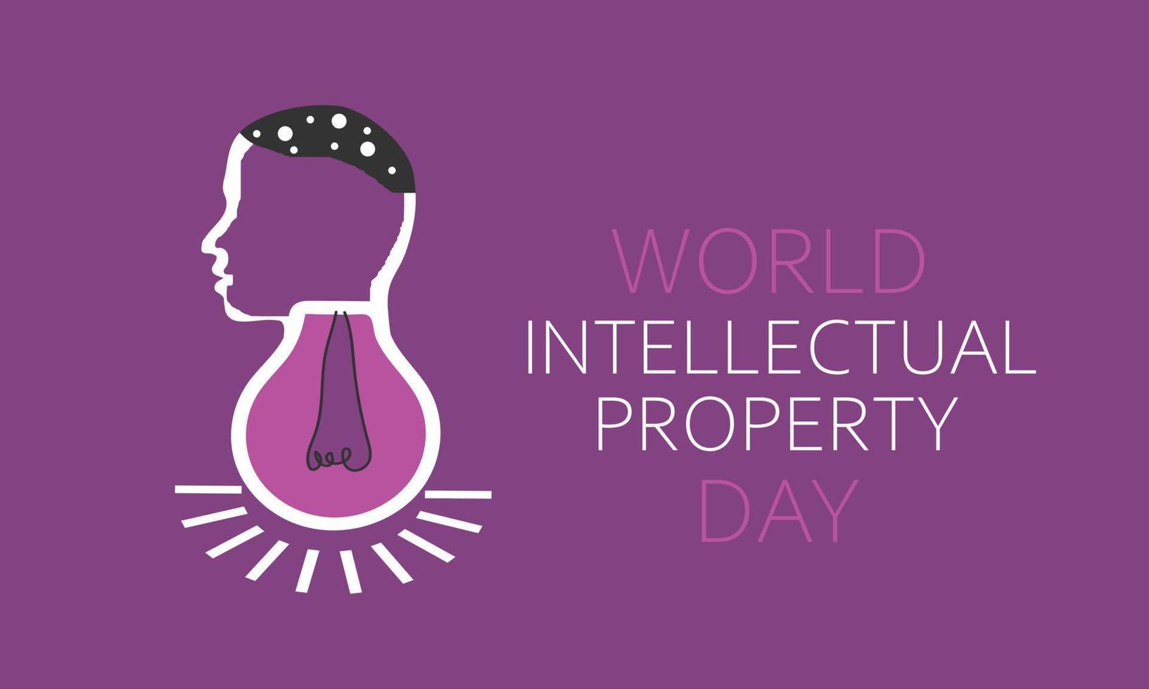 World Intellectual Property Day. Template for background, banner, card, poster vector