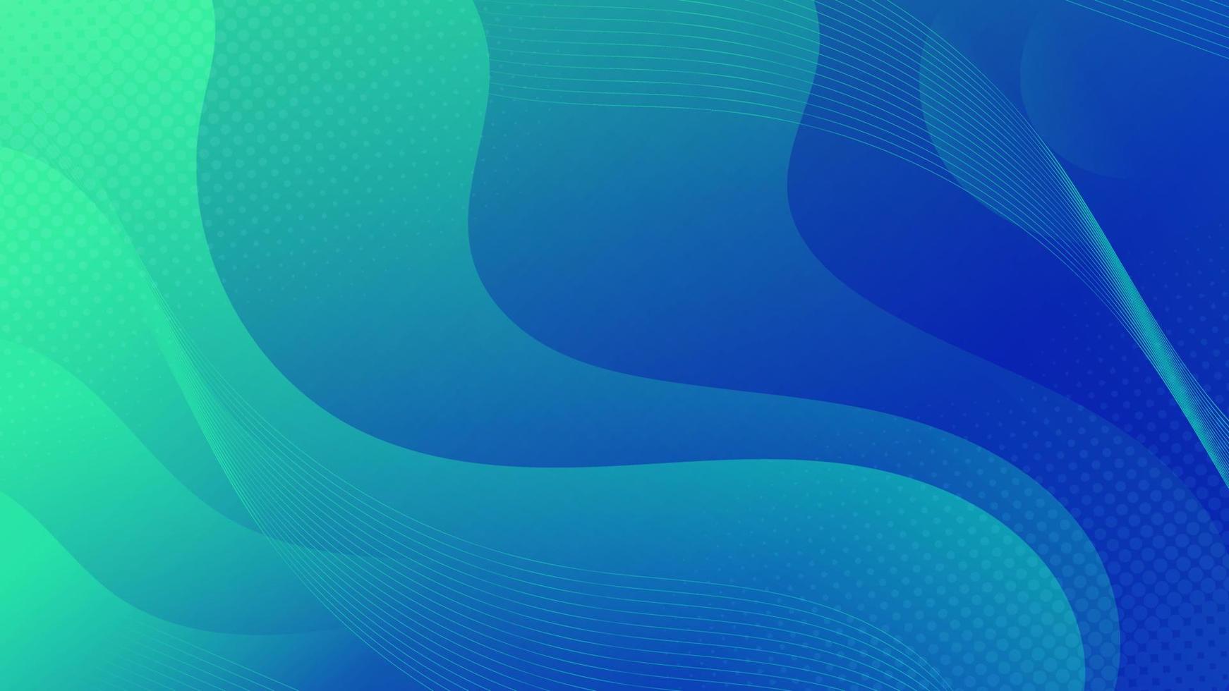 Abstract Gradient Green Blue liquid Wave Background vector