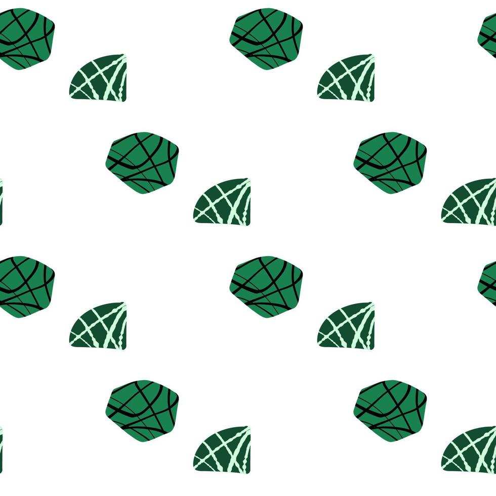 Seamless pattern with abstract texture shape green color on white background vector