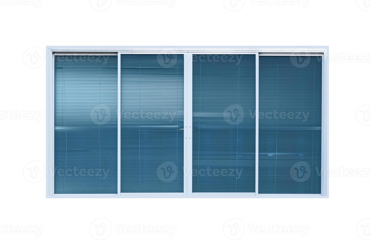 Modern glass window  isolated on white background,blanket window frame photo