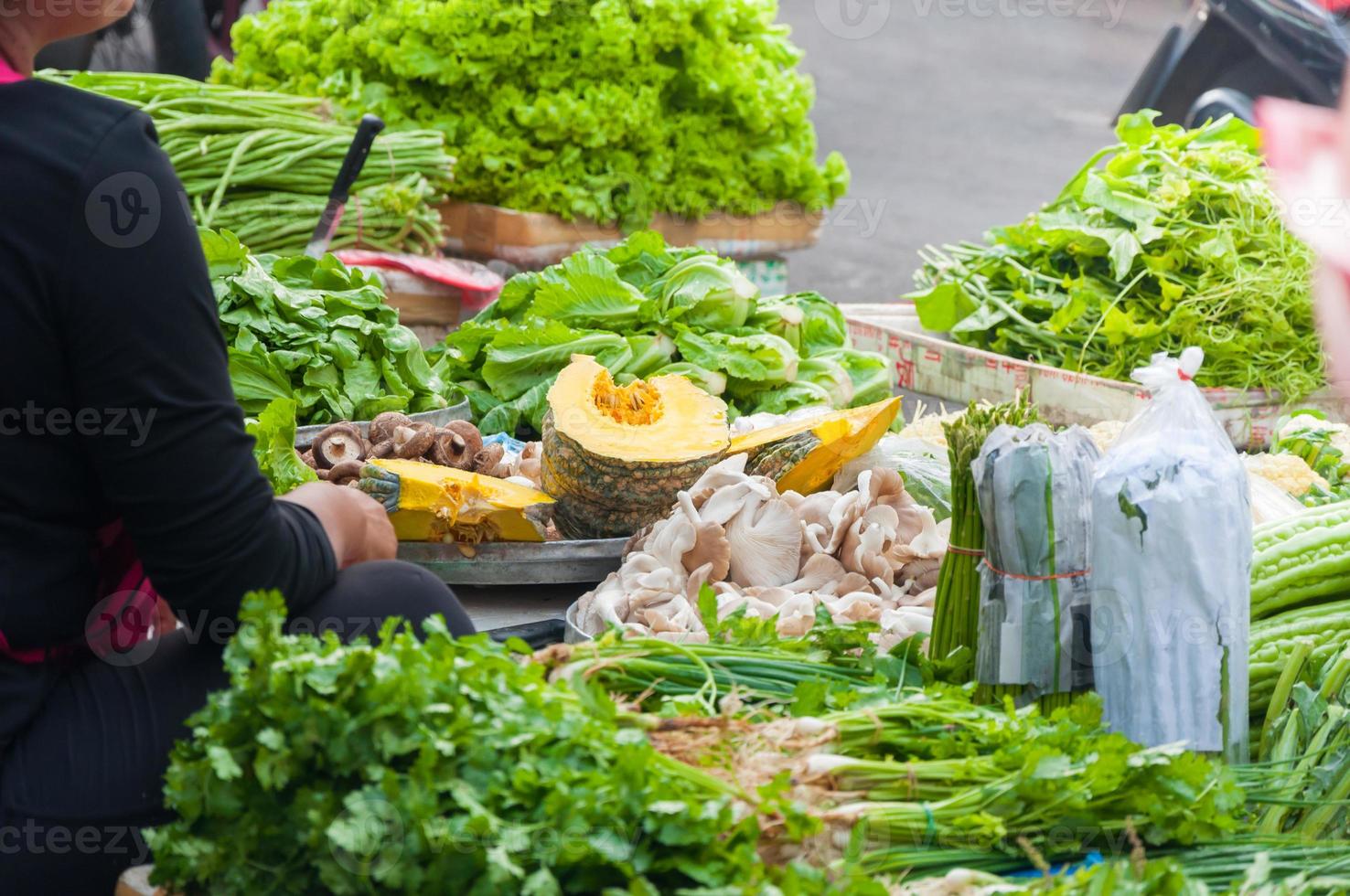 Fresh Vegetables for sale on market in  Asia at Thailand,vegetable market photo
