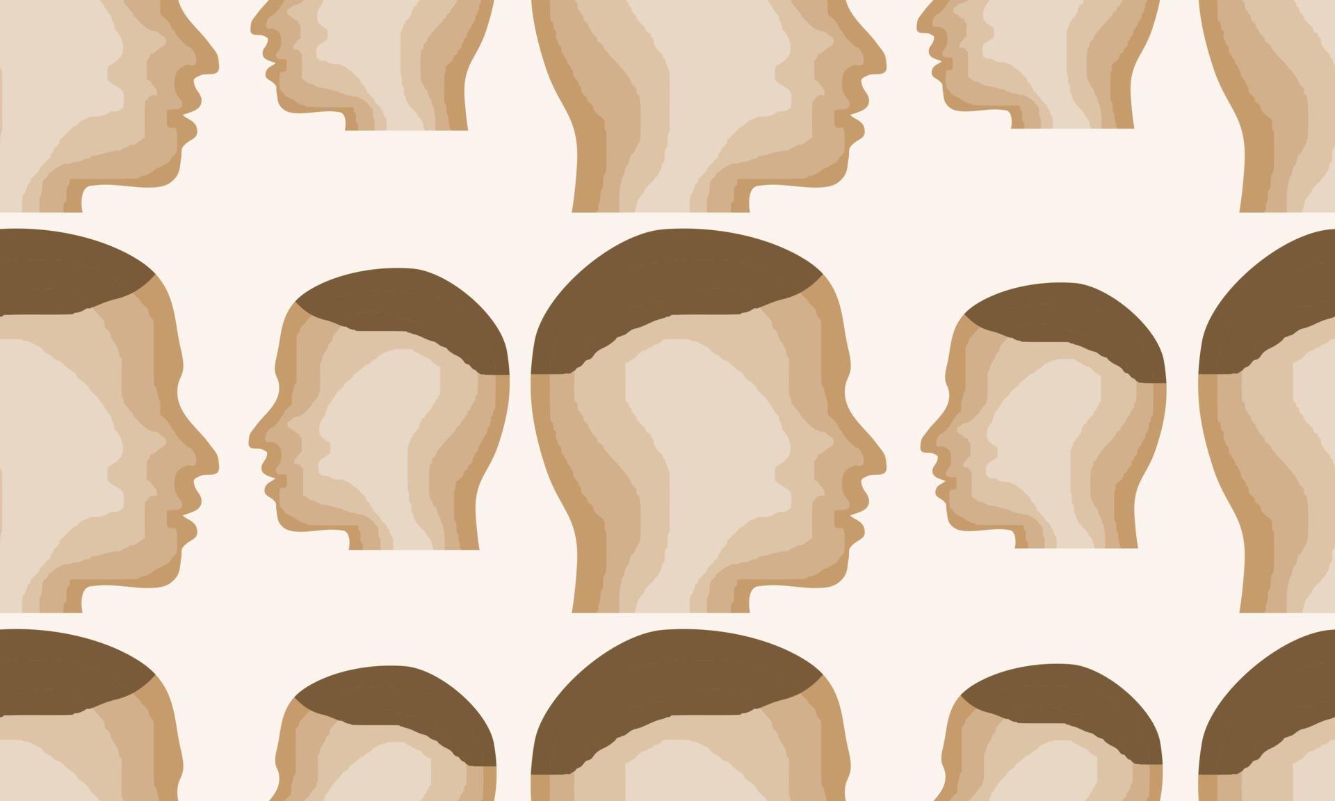 Vector human head seamless pattern 21491299 Vector Art at Vecteezy