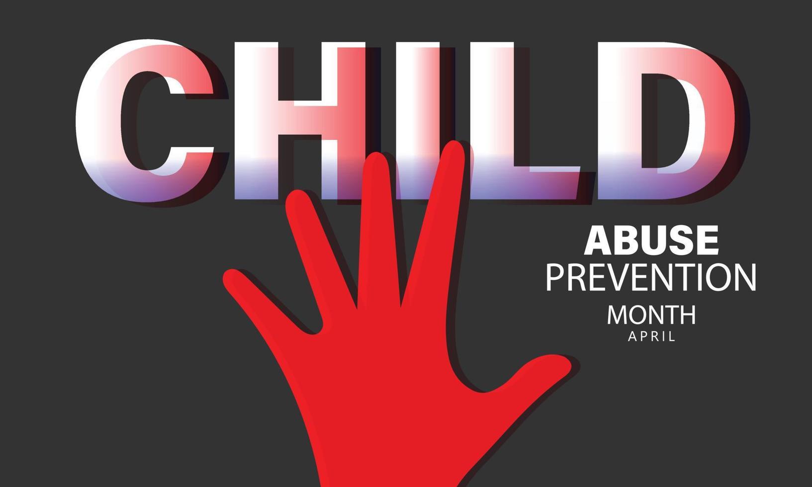 April is  National Child abuse prevention and awareness month. Template for background, banner, card, poster vector