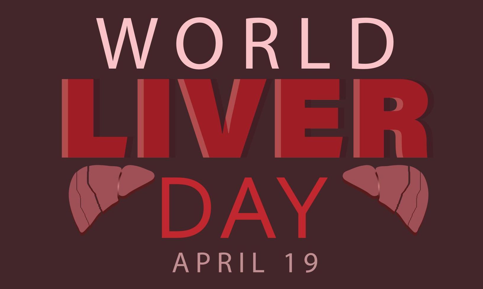 World Liver day. Template for background, banner, card, poster vector