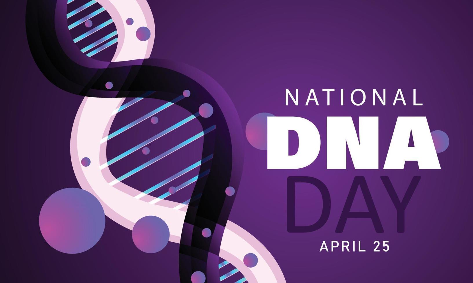 National DNA Day. Template for background, banner, card, poster vector