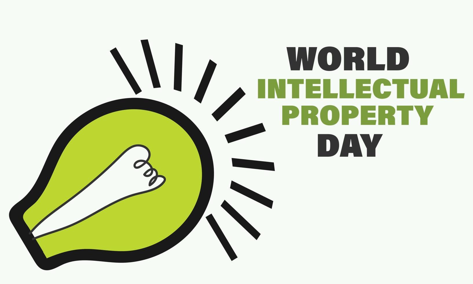 World Intellectual Property Day. Template for background, banner, card, poster vector