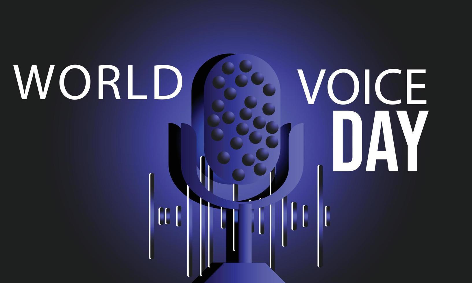 mundo voz día. modelo para fondo, bandera, tarjeta, póster vector