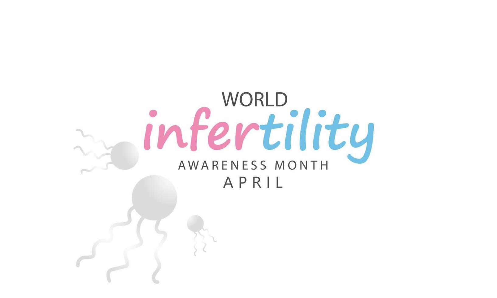 April is world infertility awareness month. Template for background, banner, card, poster vector