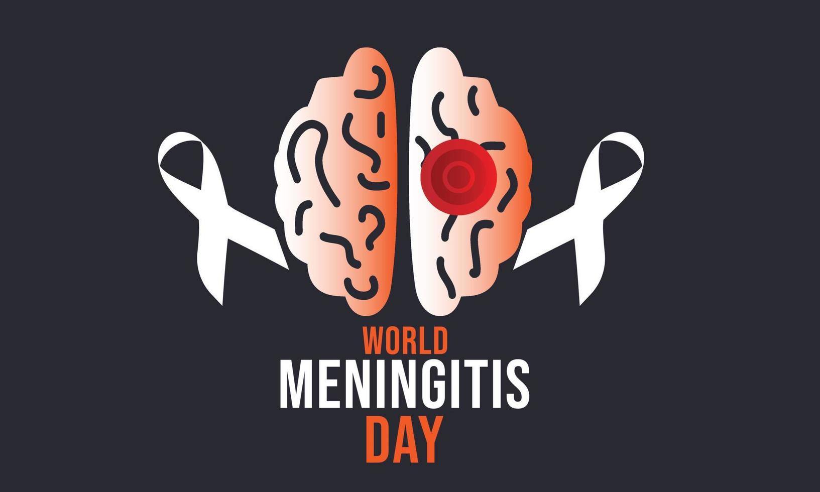 World Meningitis Day. Template for background, banner, card, poster