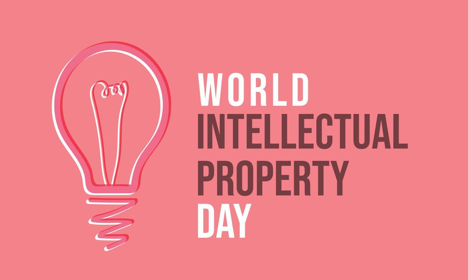 World Intellectual Property Day. Template for background, banner, card