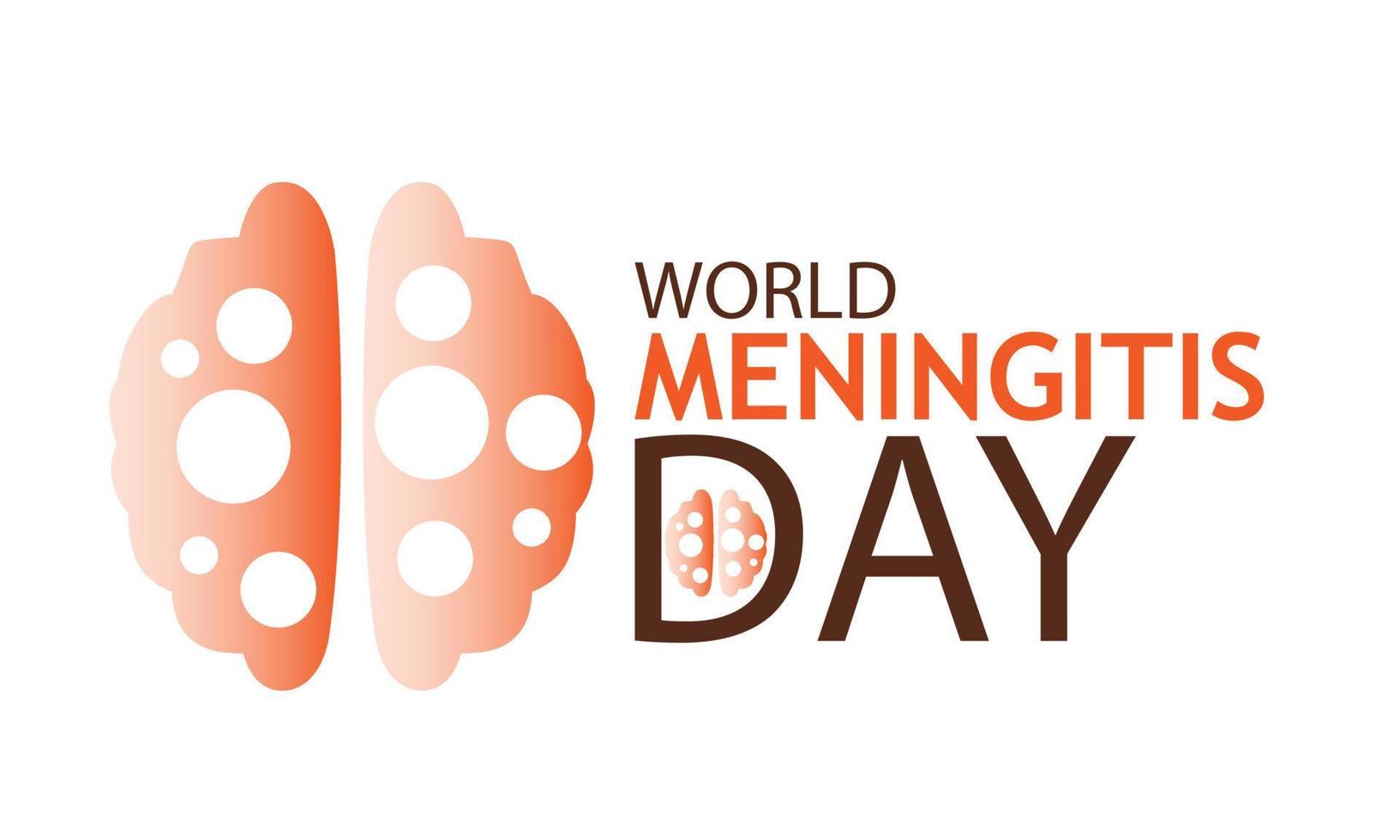 World Meningitis Day. Template for background, banner, card, poster vector