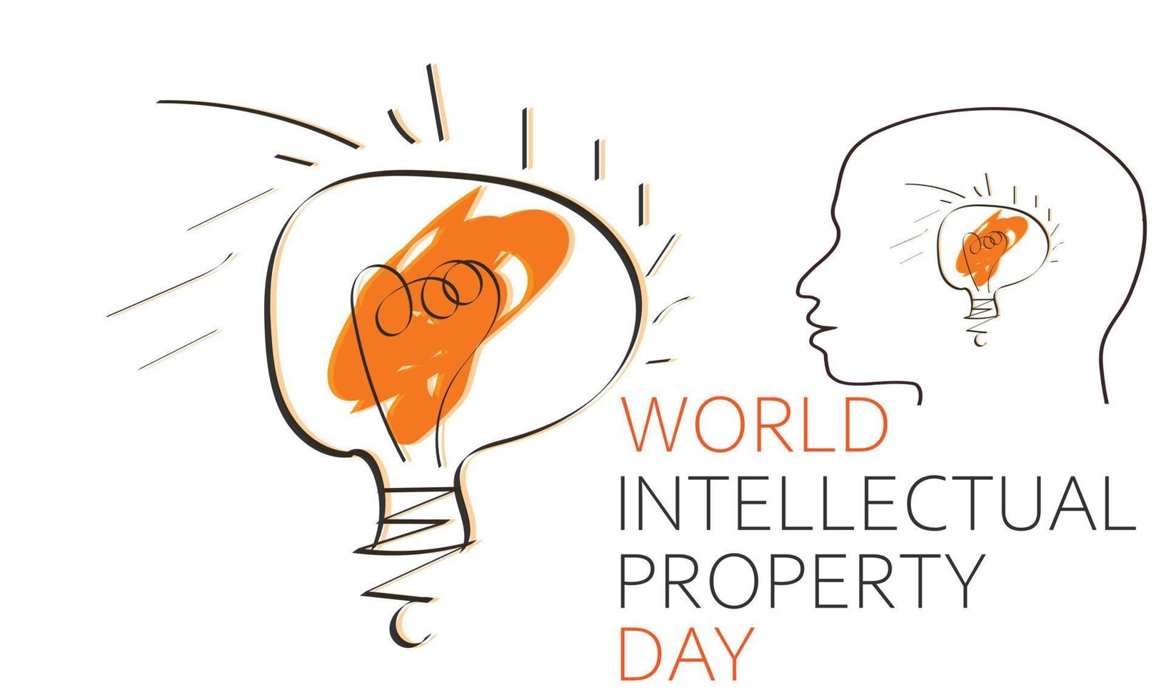 World Intellectual Property Day. Template for background, banner, card, poster vector