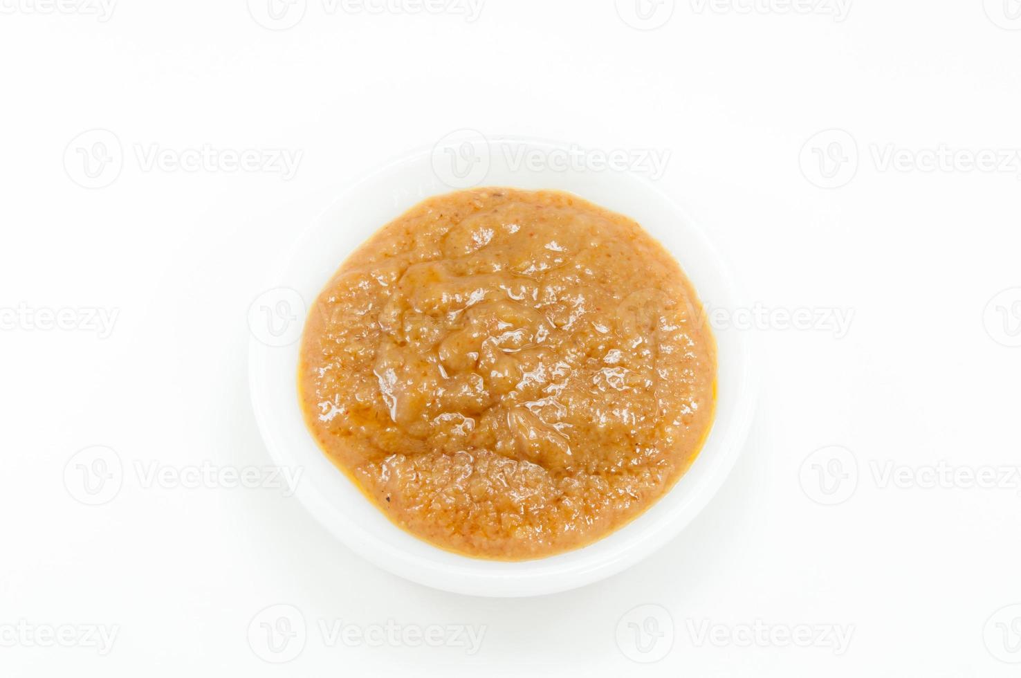 sauce  Peanut Sauce  on white background photo