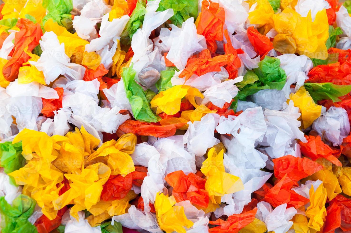 Pile candy and taffy sweets with colorful for background photo