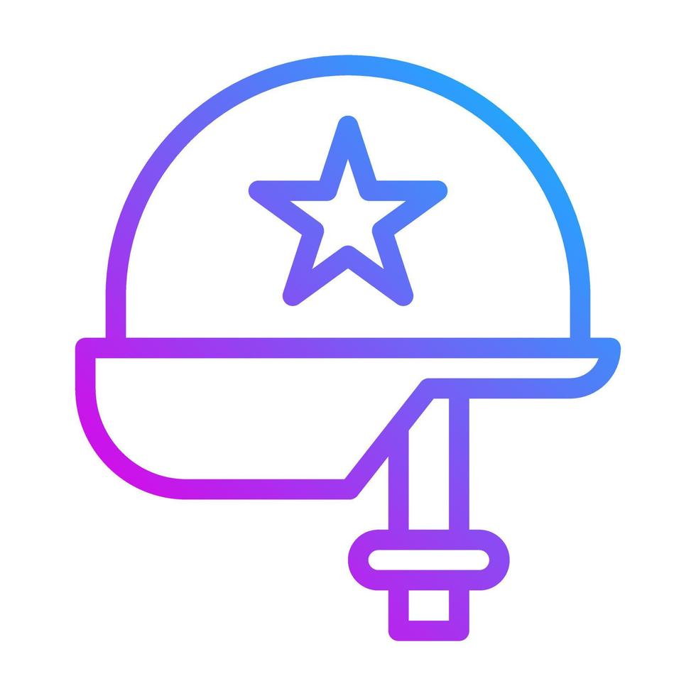 helmet icon gradient purple style military illustration vector army element and symbol perfect.
