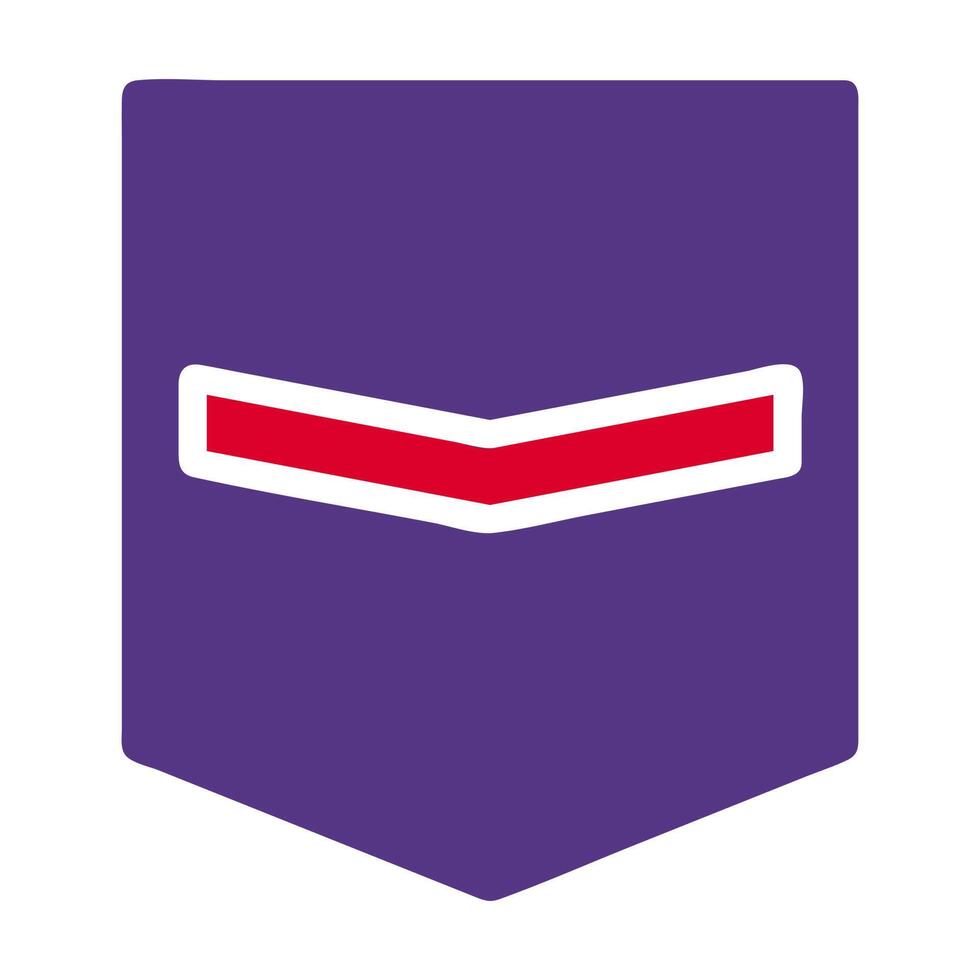 badge icon solid red purple style military illustration vector army element and symbol perfect.