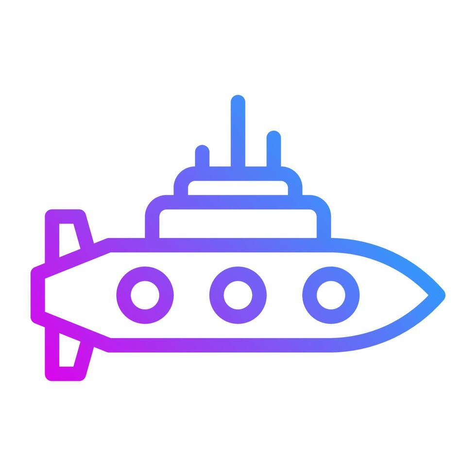 submarine icon gradient purple style military illustration vector army element and symbol perfect.