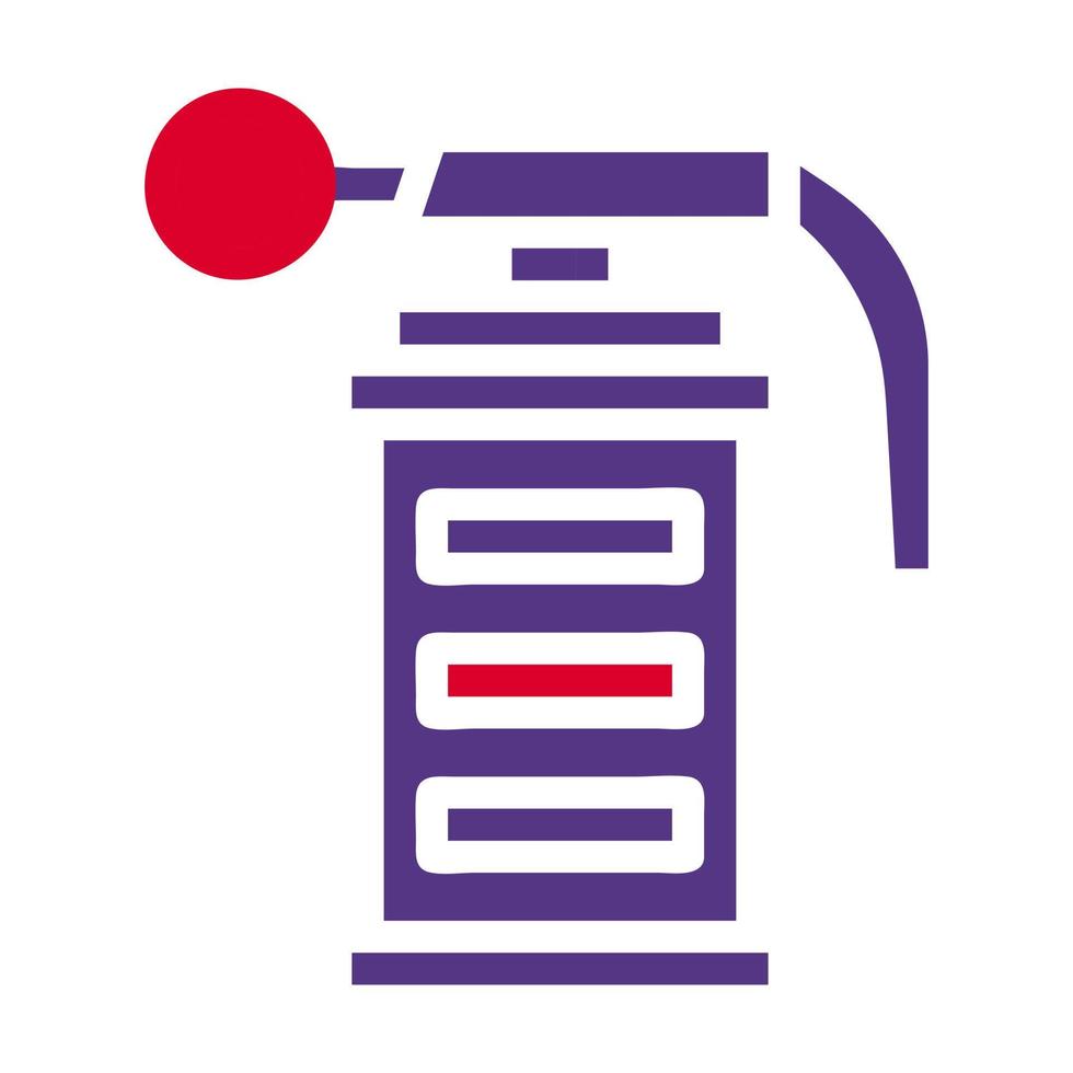 granada icono sólido rojo púrpura estilo militar ilustración vector Ejército elemento y símbolo Perfecto.