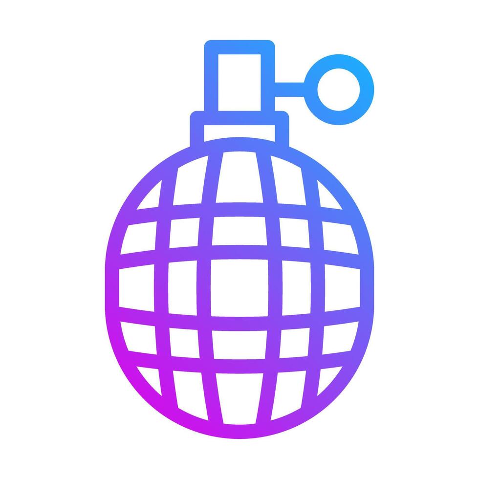 grenade icon gradient purple style military illustration vector army element and symbol perfect.