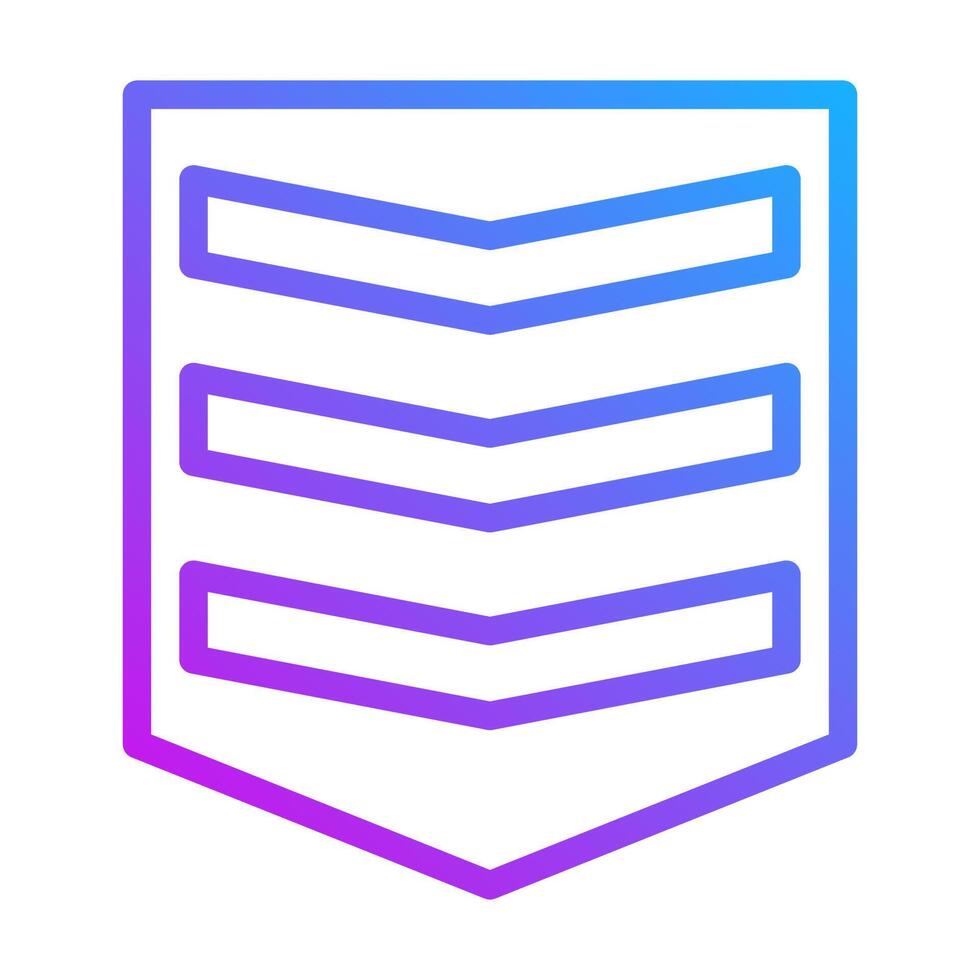 badge icon gradient purple style military illustration vector army element and symbol perfect.