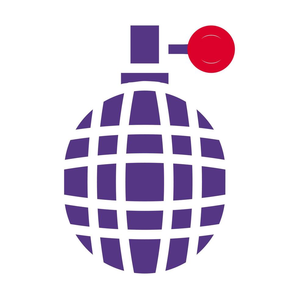 grenade icon solid red purple style military illustration vector army element and symbol perfect.