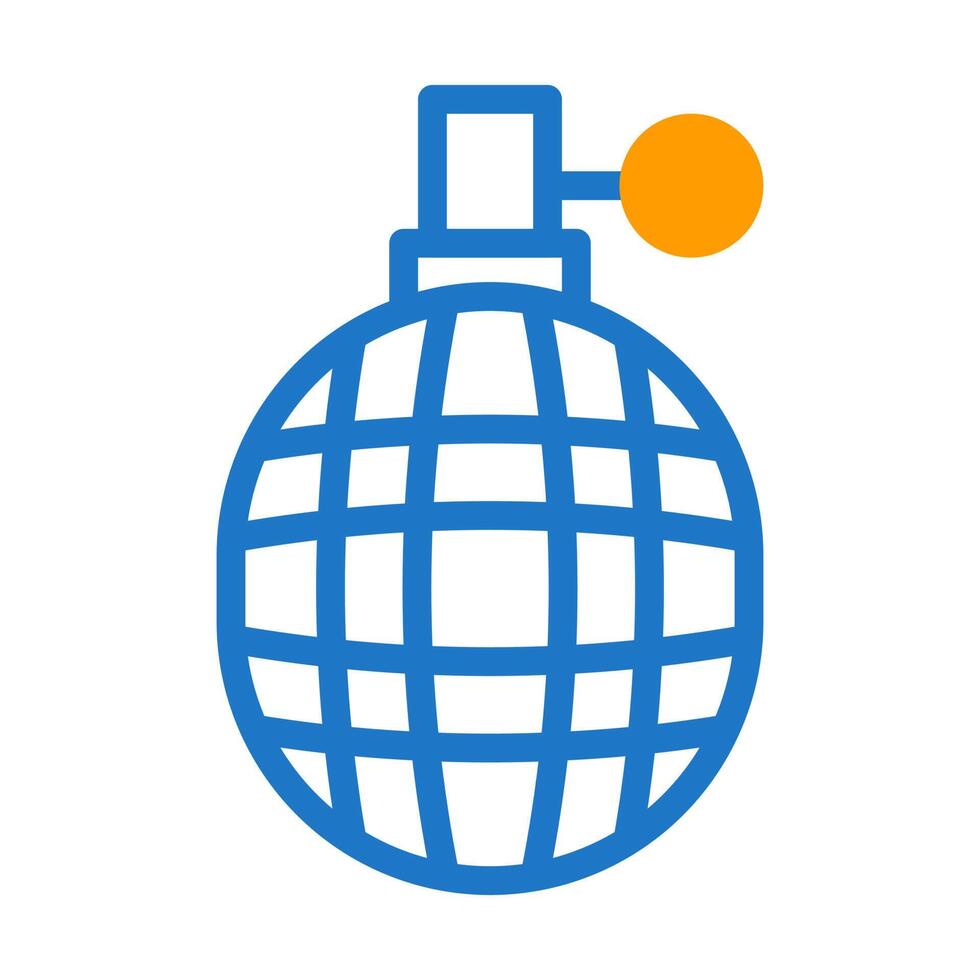 grenade icon duotone blue orange style military illustration vector army element and symbol perfect.