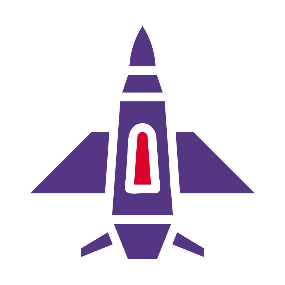 airplane icon solid red purple style military illustration vector army element and symbol perfect.
