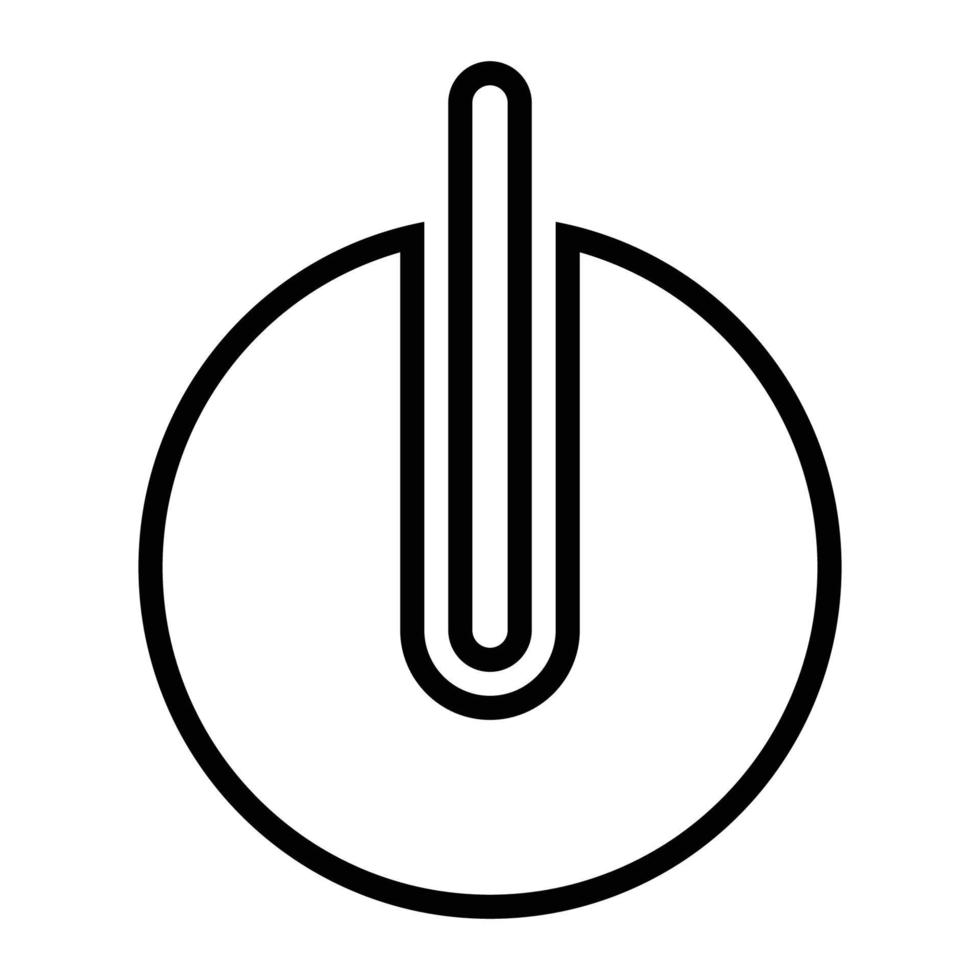 Electric power button icon outlined vector