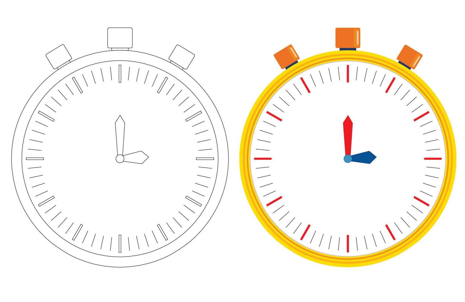 Vector doodle object for stop watch