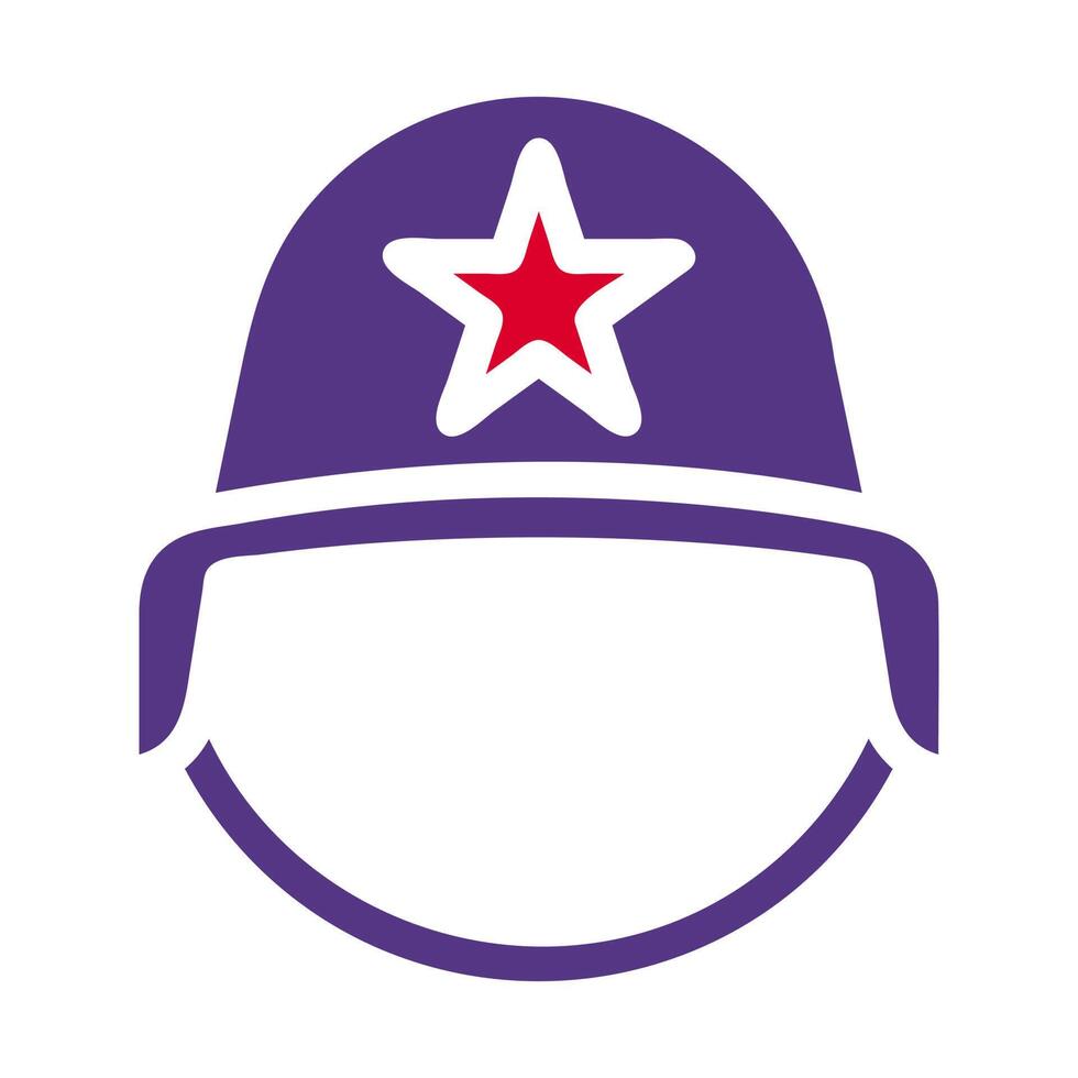 helmet icon solid red purple style military illustration vector army element and symbol perfect.