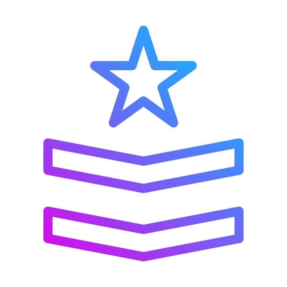 Insignia icono degradado púrpura estilo militar ilustración vector Ejército elemento y símbolo Perfecto.