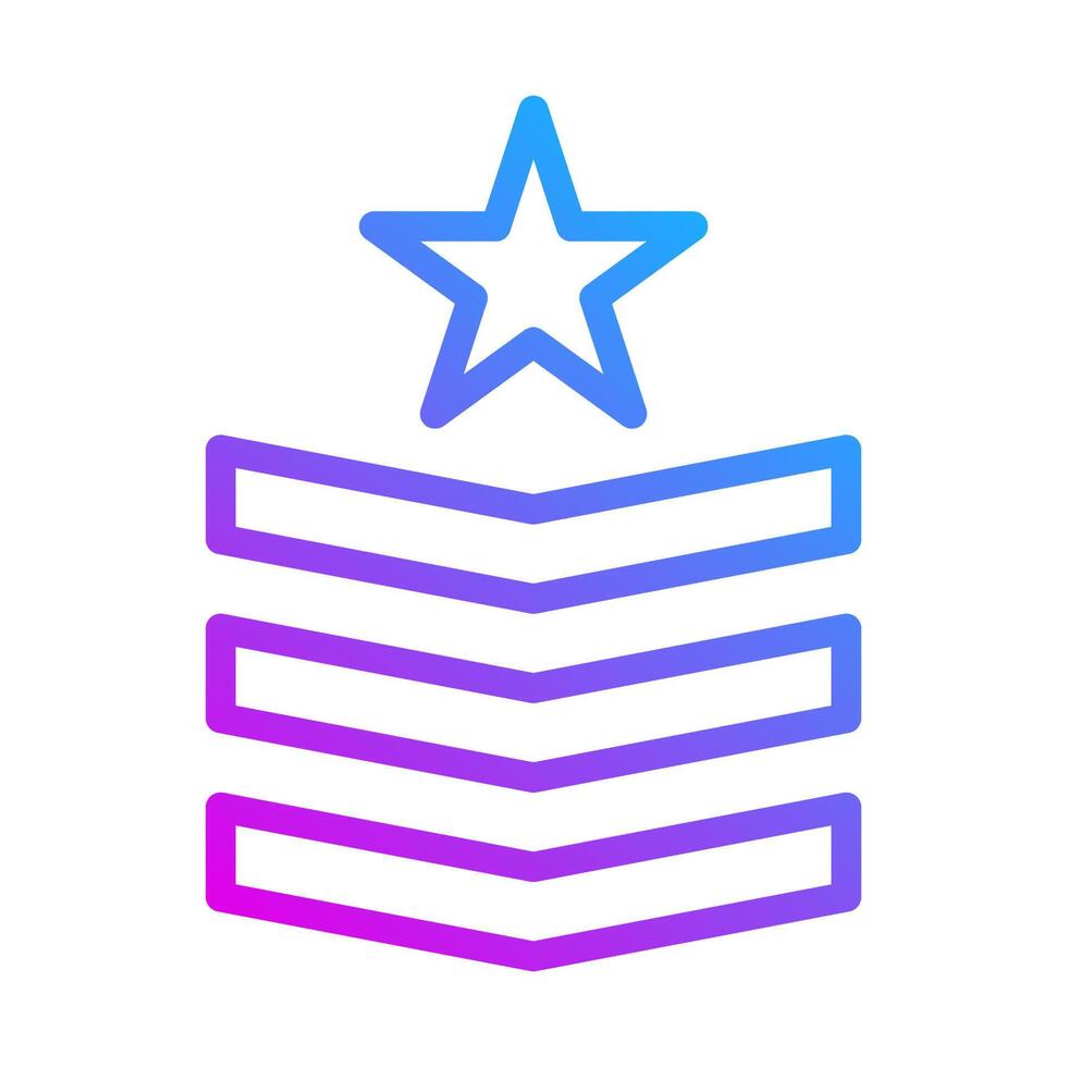 badge icon gradient purple style military illustration vector army element and symbol perfect.