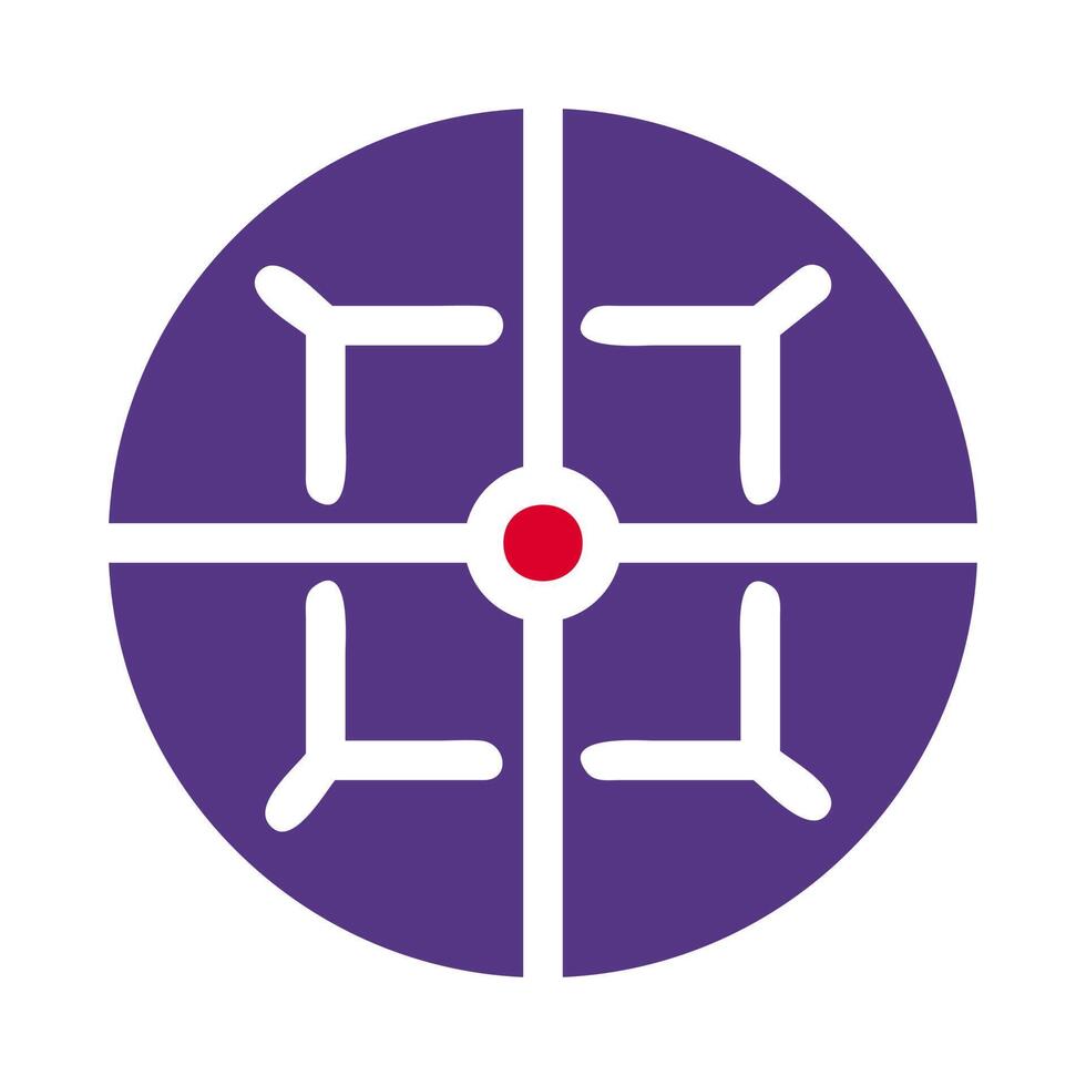 target icon solid red purple style military illustration vector army element and symbol perfect.