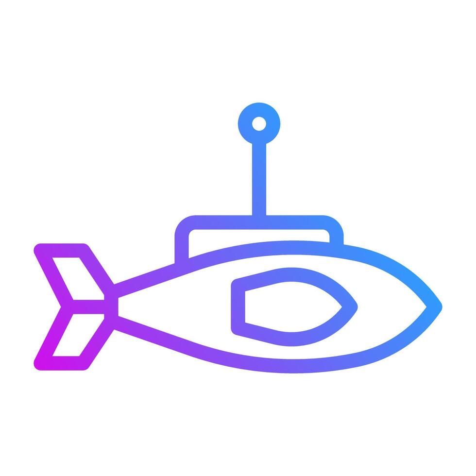 submarine icon gradient purple style military illustration vector army element and symbol perfect.