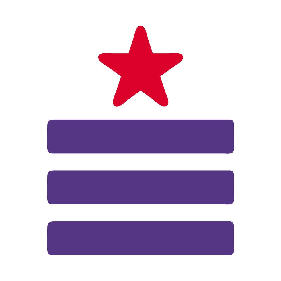badge icon solid red purple style military illustration vector army element and symbol perfect.