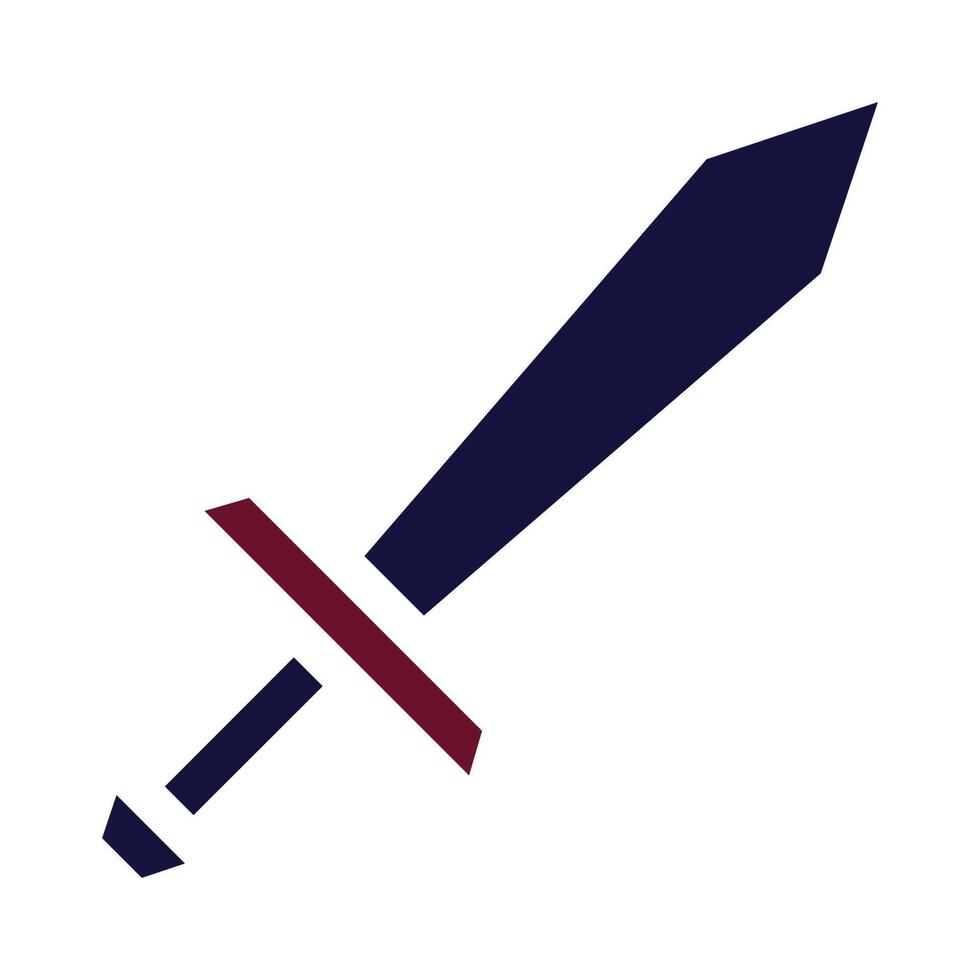 sword icon solid style maroon navy colour military illustration vector army element and symbol perfect.