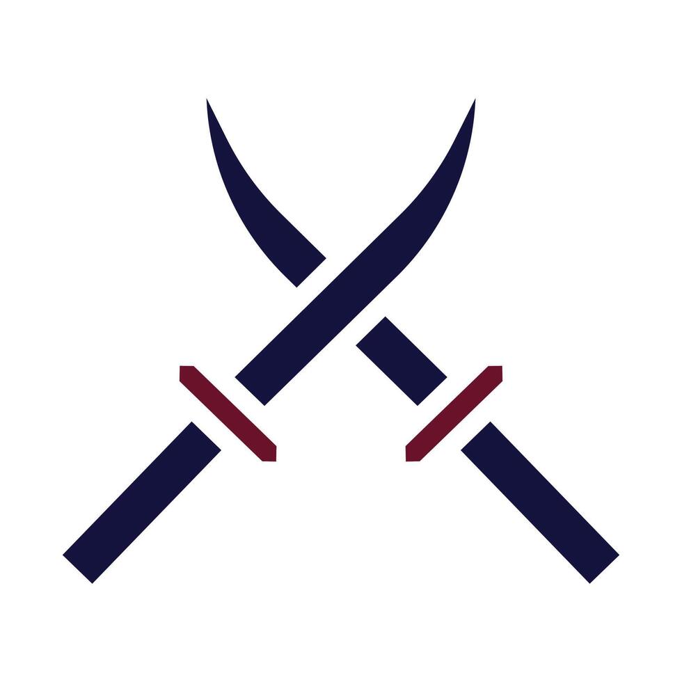 sword icon solid style maroon navy colour military illustration vector army element and symbol perfect.