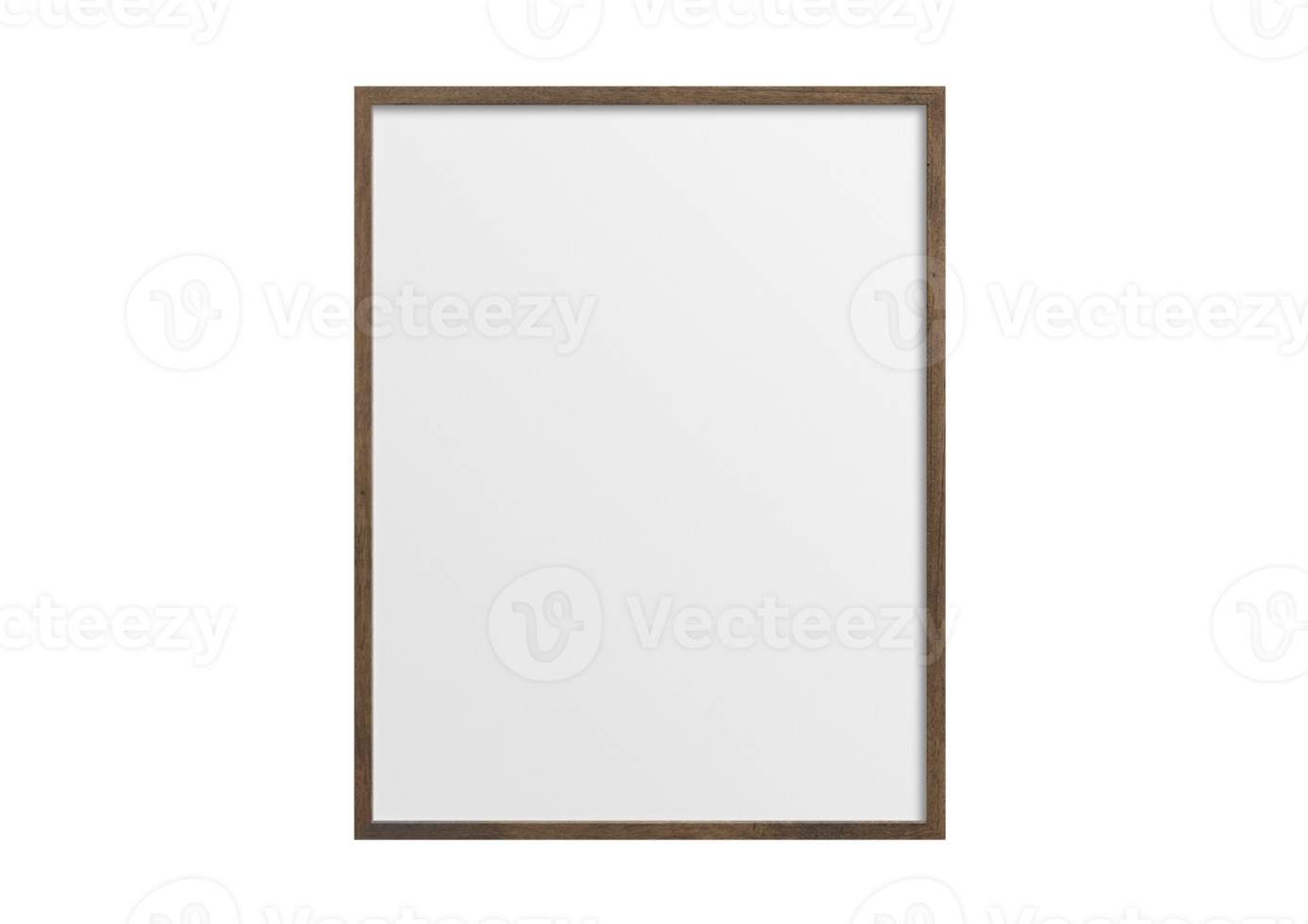 Brown portrait picture mockup isolated on a transparent background png