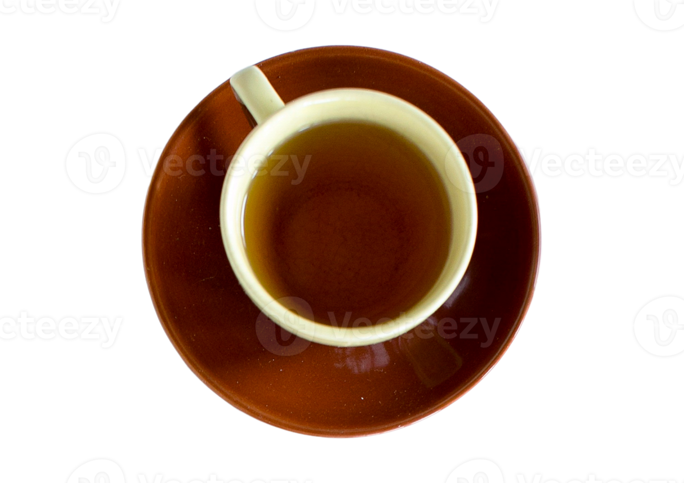 Brown cup of tea isolated on a transparent background png