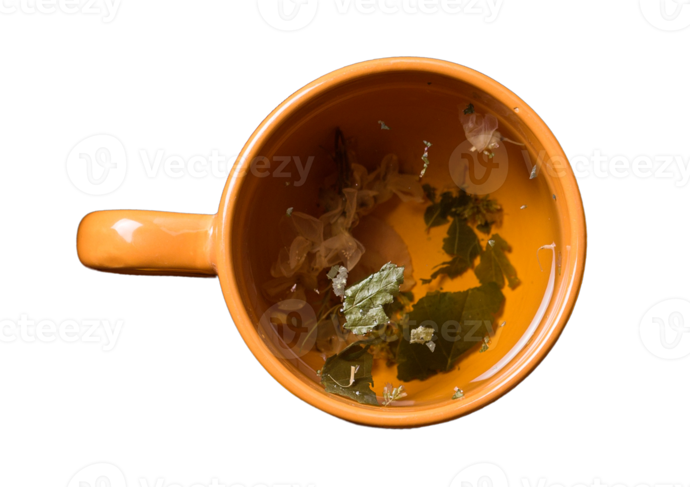 Brown cup of tea isolated on a transparent background png