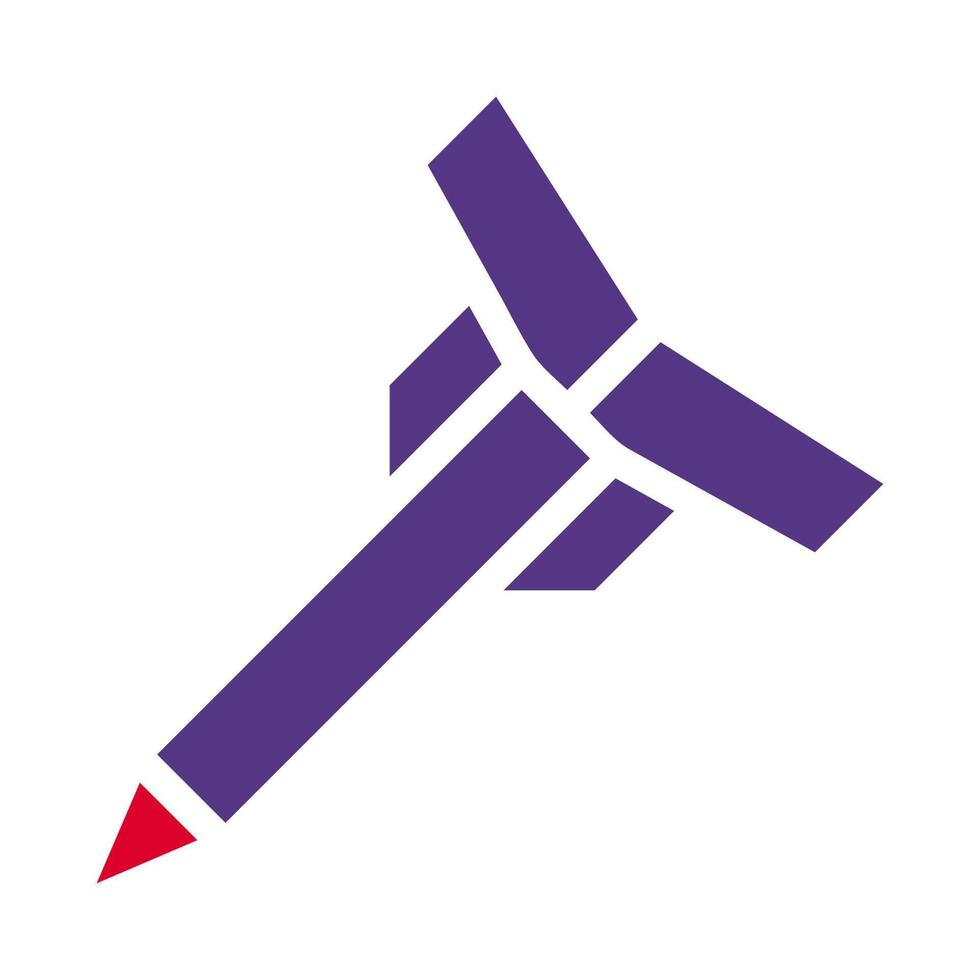 missile icon solid red purple style military illustration vector army element and symbol perfect.