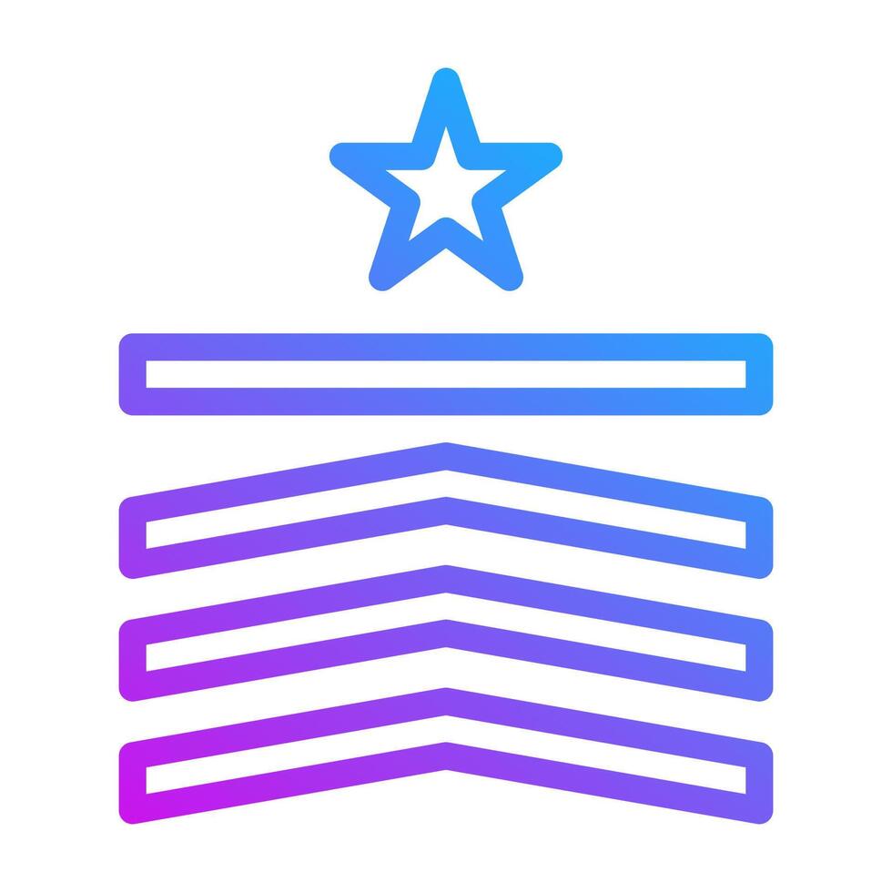 badge icon gradient purple style military illustration vector army element and symbol perfect.