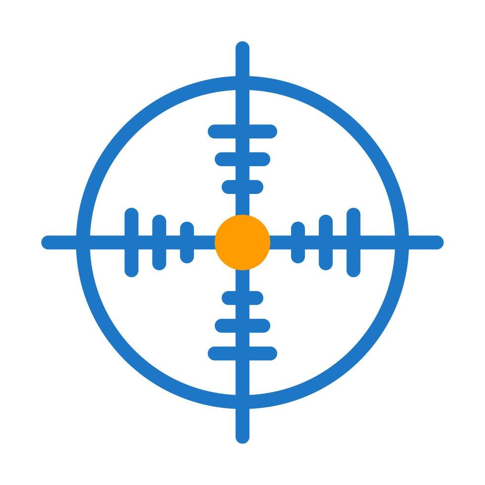 target icon duotone blue orange style military illustration vector army element and symbol perfect.