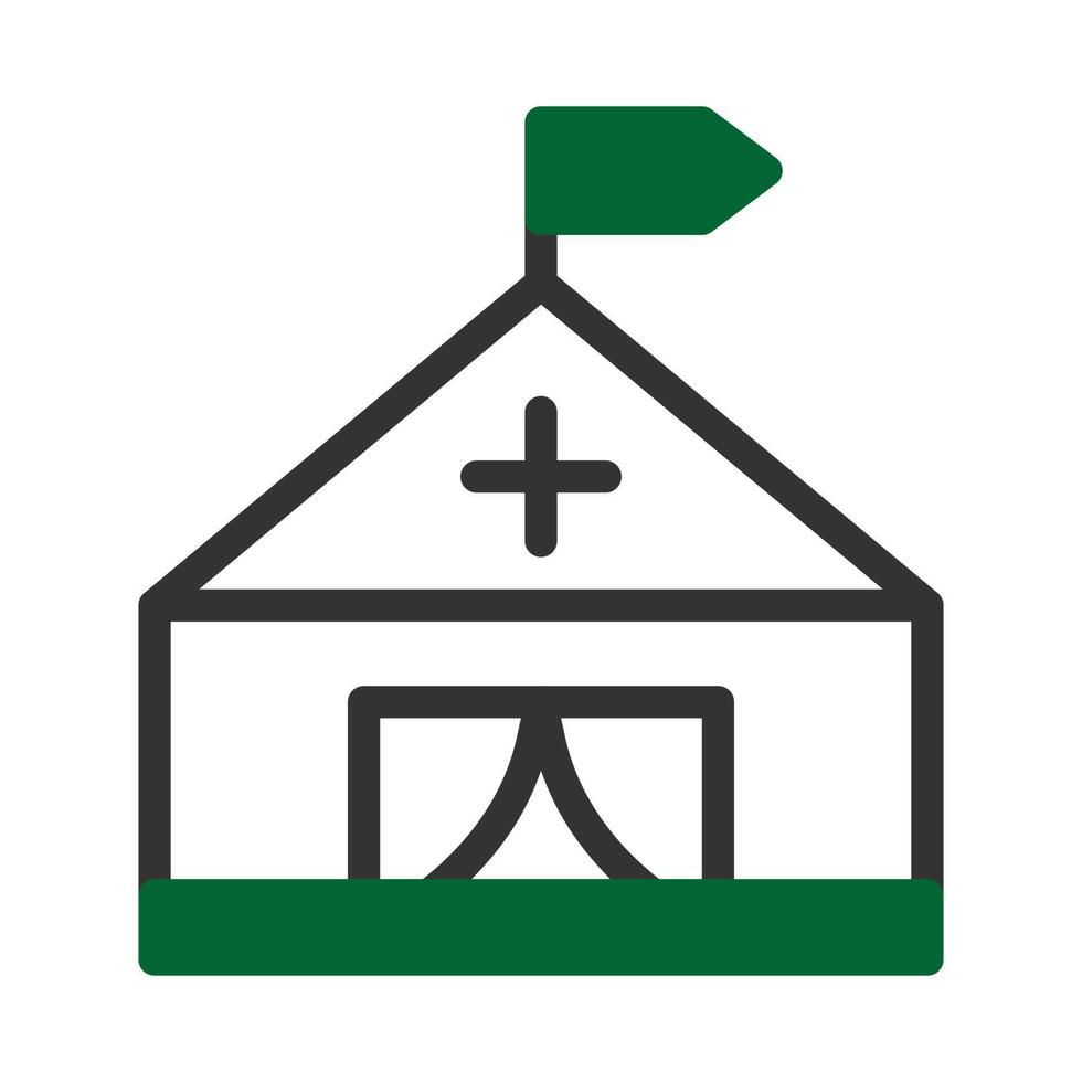 tienda icono duotono gris verde estilo militar ilustración vector Ejército elemento y símbolo Perfecto.