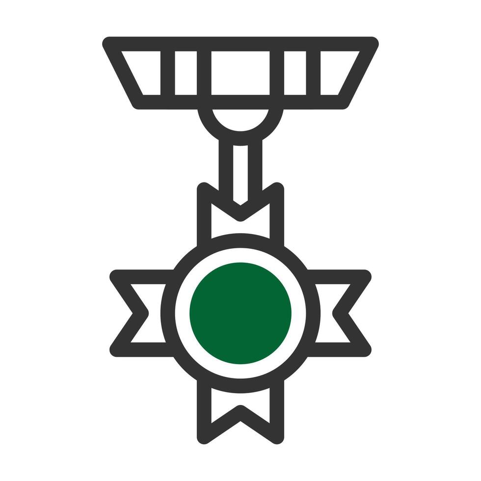badge icon duotone grey green style military illustration vector army element and symbol perfect.
