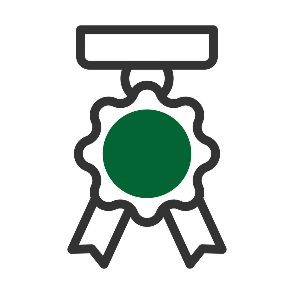 badge icon duotone grey green style military illustration vector army element and symbol perfect.